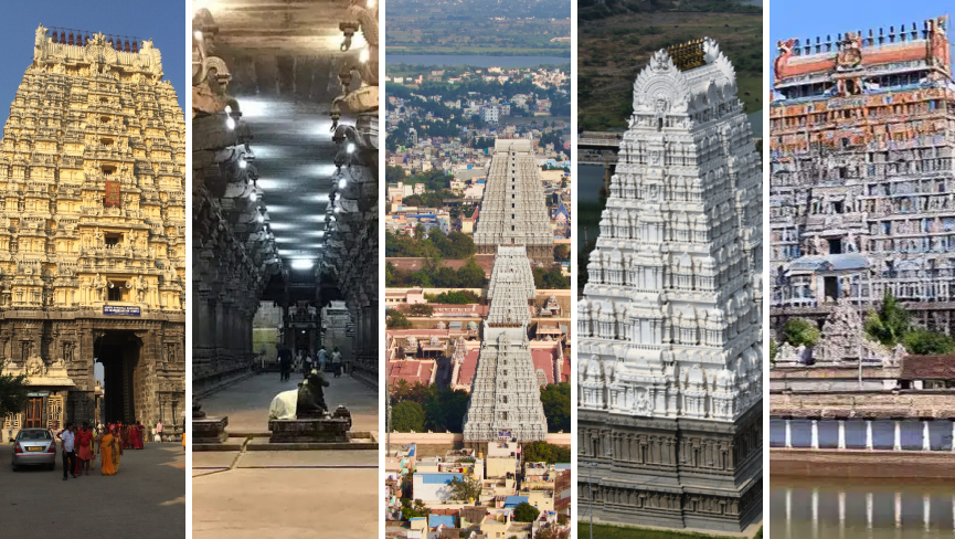 pancha linga temples south india