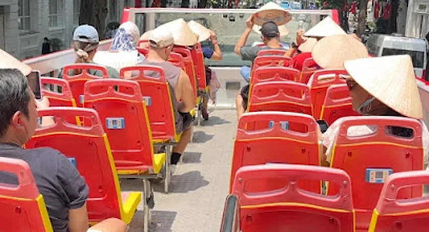 Hanoi Double Decker Bus  HoponHopOff Bus Vietnam Sightseeing